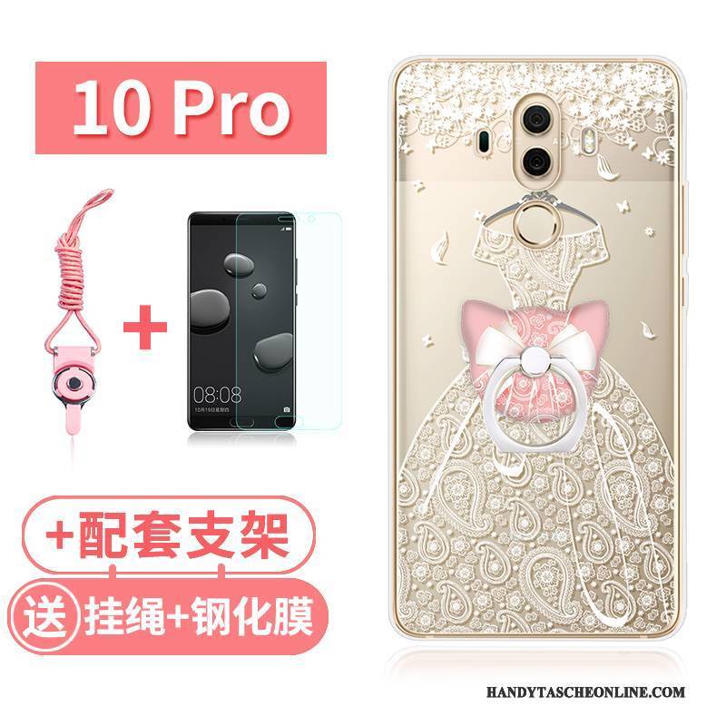 Hülle Huawei Mate 10 Pro Taschen Handyhüllen Transparent, Case Huawei Mate 10 Pro Silikon Rosa Anti-sturz