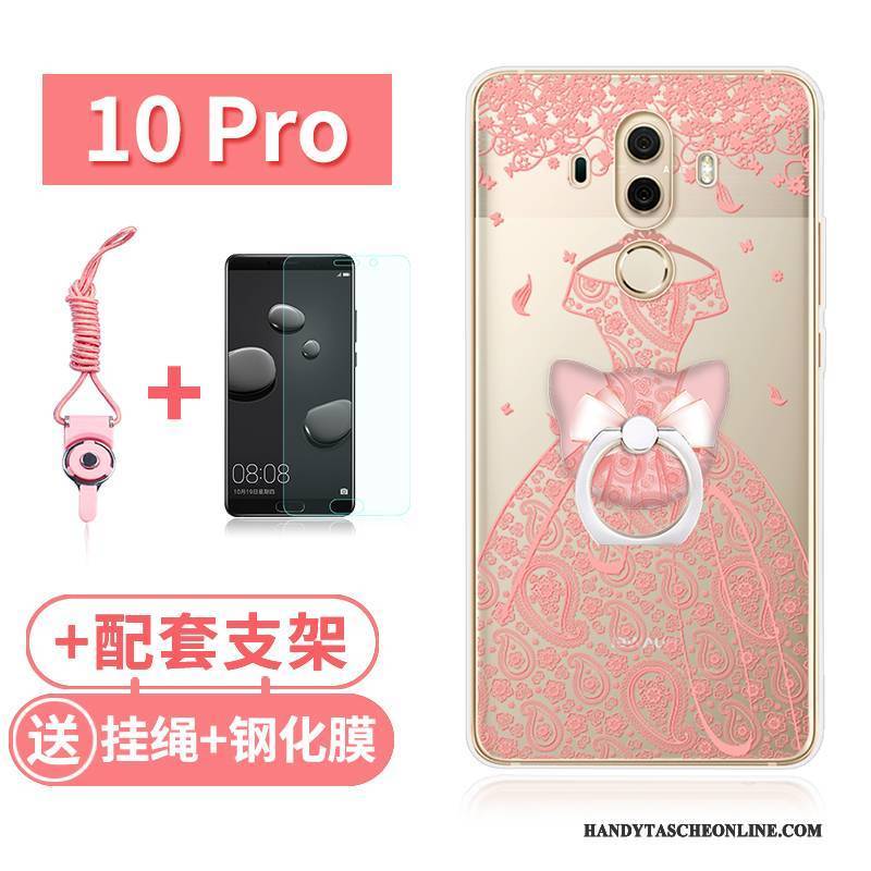 Hülle Huawei Mate 10 Pro Taschen Handyhüllen Transparent, Case Huawei Mate 10 Pro Silikon Rosa Anti-sturz