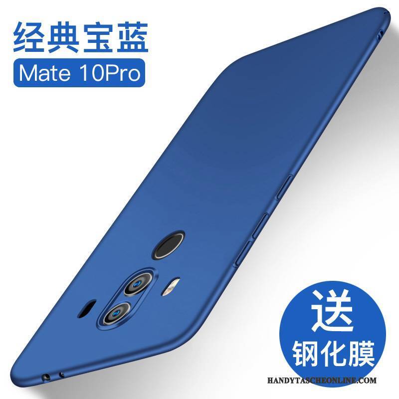 Hülle Huawei Mate 10 Pro Taschen Nubuck Schlank, Case Huawei Mate 10 Pro Silikon Anti-sturz Schwarz