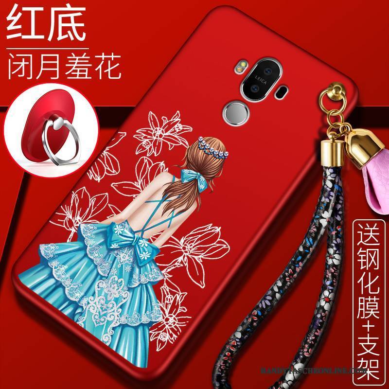 Hülle Huawei Mate 10 Pro Taschen Rot Handyhüllen, Case Huawei Mate 10 Pro Silikon Anti-sturz