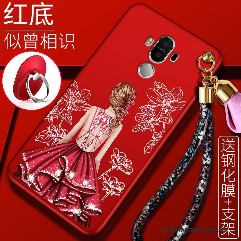 Hülle Huawei Mate 10 Pro Taschen Rot Handyhüllen, Case Huawei Mate 10 Pro Silikon Anti-sturz