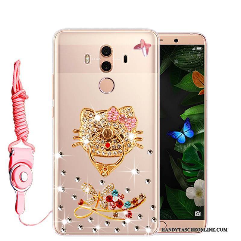 Hülle Huawei Mate 10 Pro Weiche Rosa Anti-sturz, Case Huawei Mate 10 Pro Strass Handyhüllen