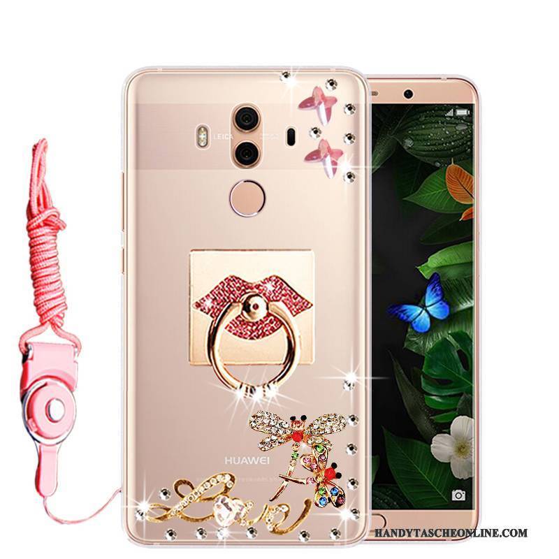 Hülle Huawei Mate 10 Pro Weiche Rosa Anti-sturz, Case Huawei Mate 10 Pro Strass Handyhüllen