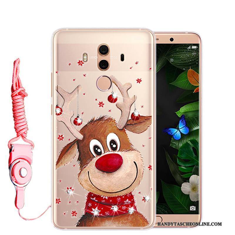 Hülle Huawei Mate 10 Pro Weiche Rosa Anti-sturz, Case Huawei Mate 10 Pro Strass Handyhüllen