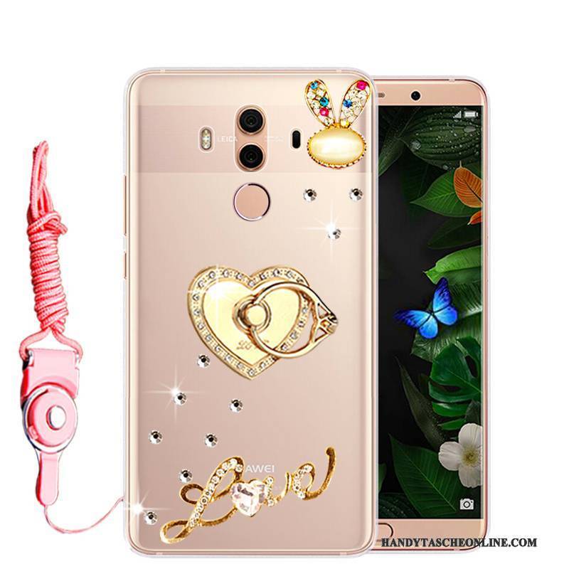 Hülle Huawei Mate 10 Pro Weiche Rosa Anti-sturz, Case Huawei Mate 10 Pro Strass Handyhüllen