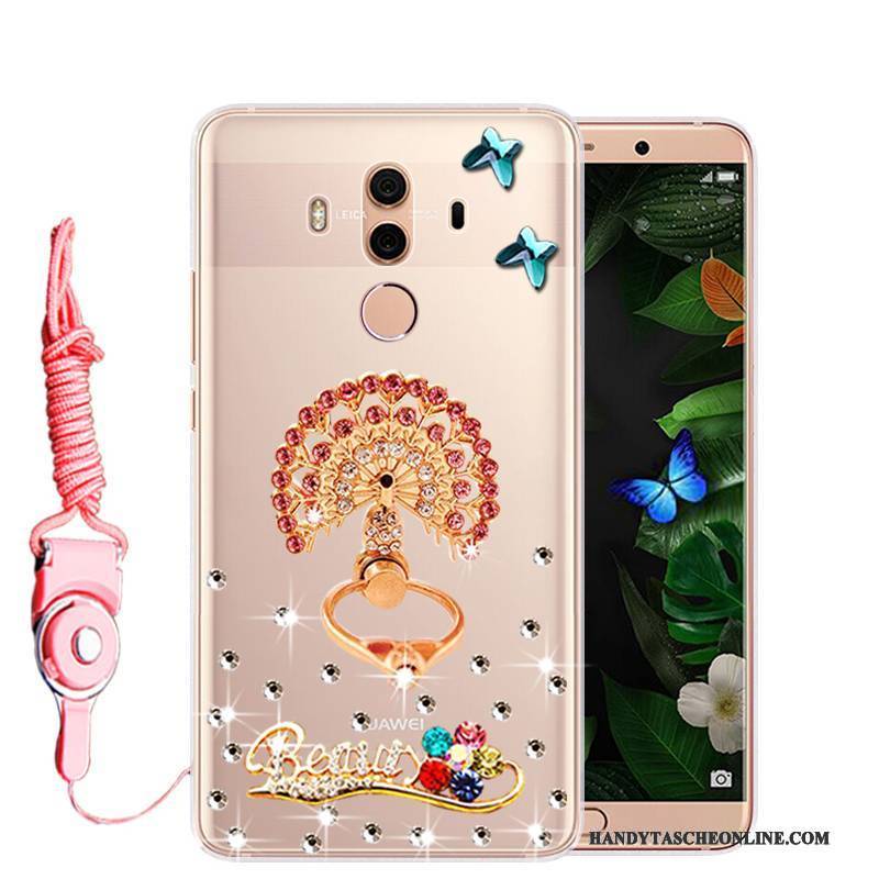 Hülle Huawei Mate 10 Pro Weiche Rosa Anti-sturz, Case Huawei Mate 10 Pro Strass Handyhüllen