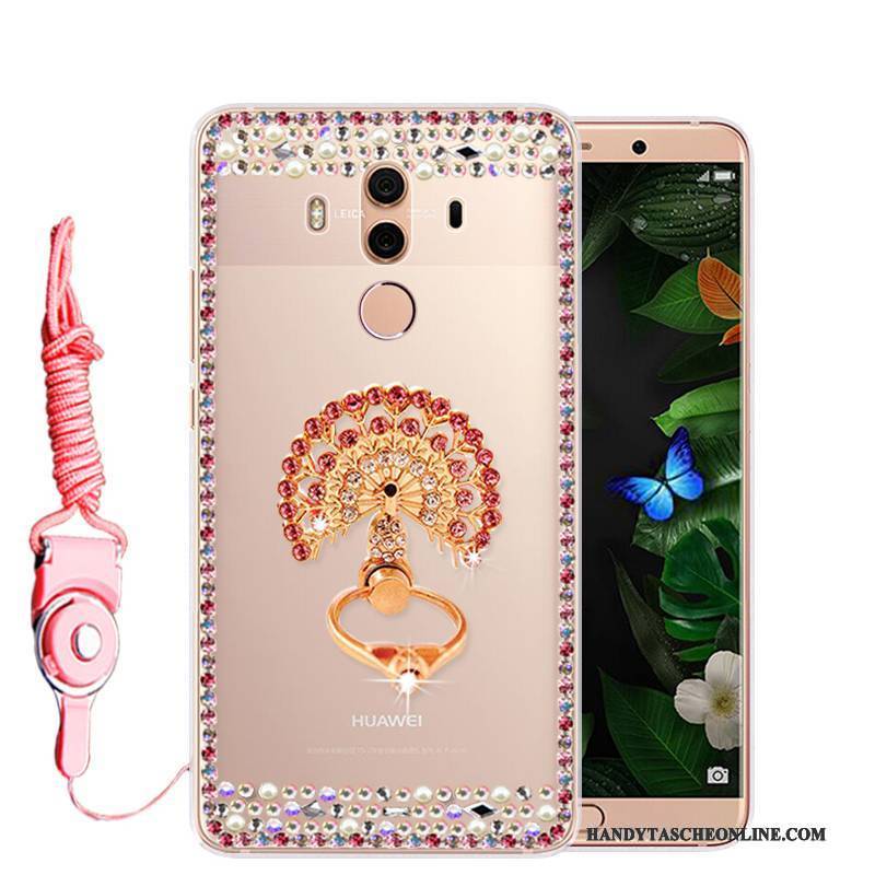 Hülle Huawei Mate 10 Pro Weiche Rosa Anti-sturz, Case Huawei Mate 10 Pro Strass Handyhüllen