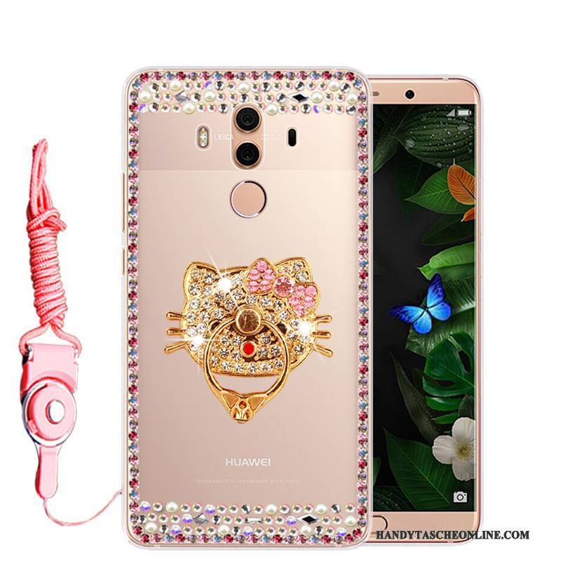 Hülle Huawei Mate 10 Pro Weiche Rosa Anti-sturz, Case Huawei Mate 10 Pro Strass Handyhüllen