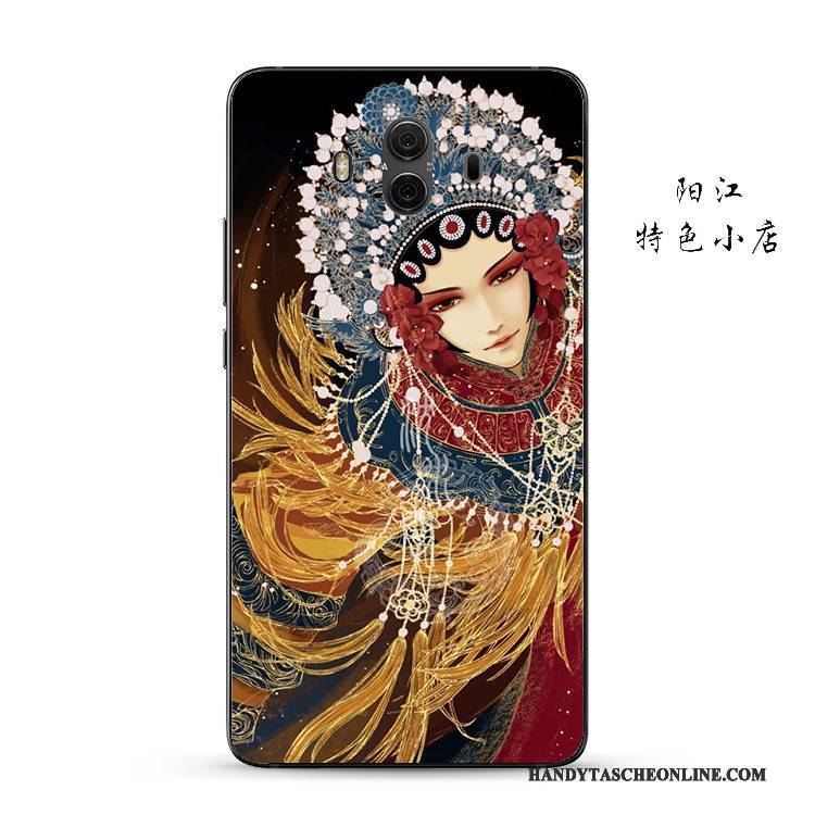 Hülle Huawei Mate 10 Prägung Anti-sturz Handyhüllen, Case Huawei Mate 10 Weiche Chinesische Art Hua Dan