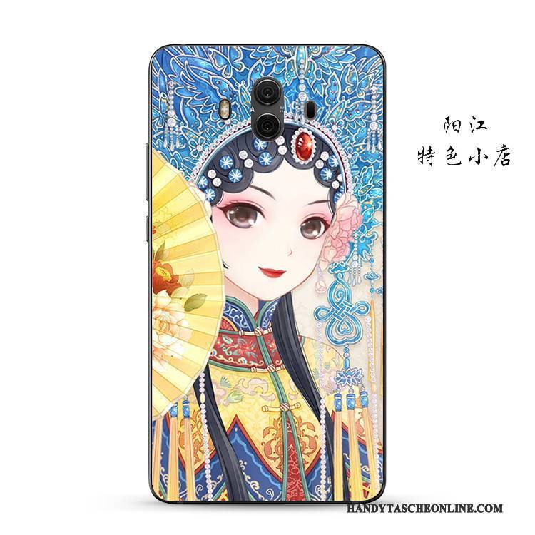 Hülle Huawei Mate 10 Prägung Anti-sturz Handyhüllen, Case Huawei Mate 10 Weiche Chinesische Art Hua Dan