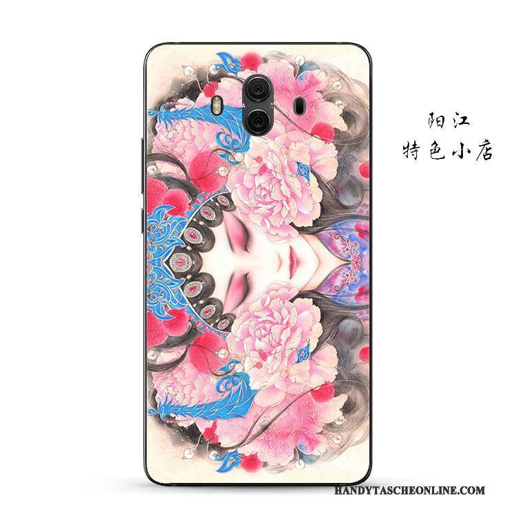 Hülle Huawei Mate 10 Prägung Anti-sturz Handyhüllen, Case Huawei Mate 10 Weiche Chinesische Art Hua Dan