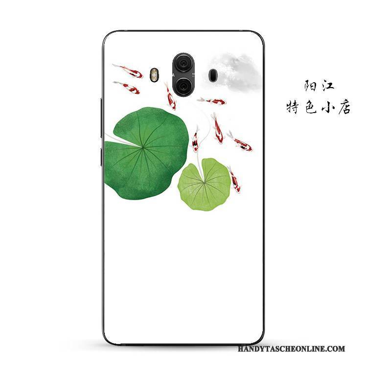 Hülle Huawei Mate 10 Schutz Anti-sturz Gold, Case Huawei Mate 10 Weiche Handyhüllen Chinesische Art