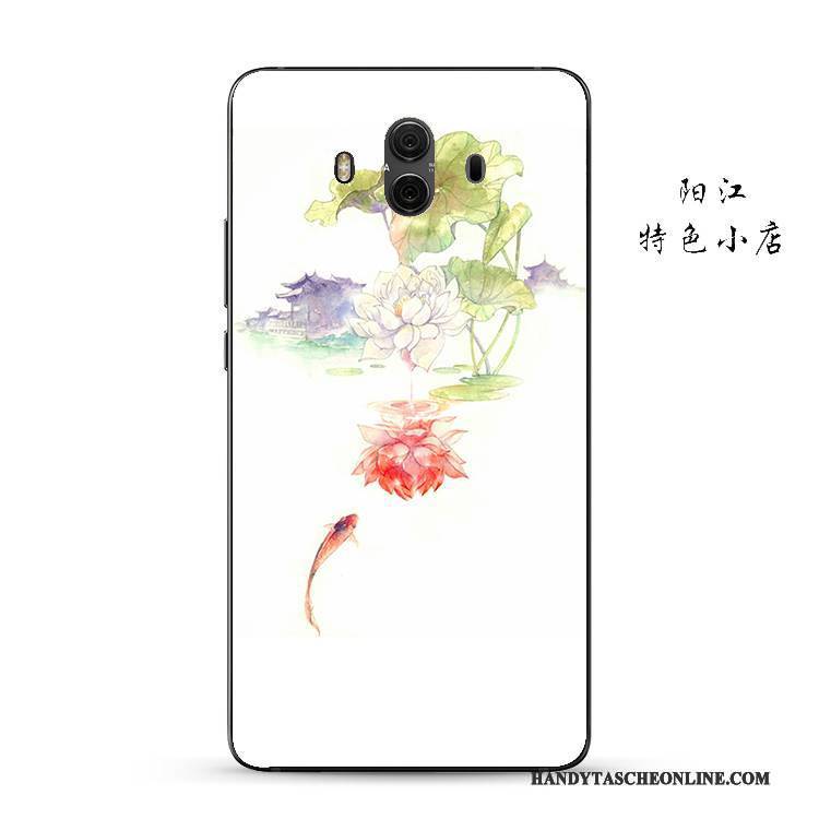 Hülle Huawei Mate 10 Schutz Anti-sturz Gold, Case Huawei Mate 10 Weiche Handyhüllen Chinesische Art