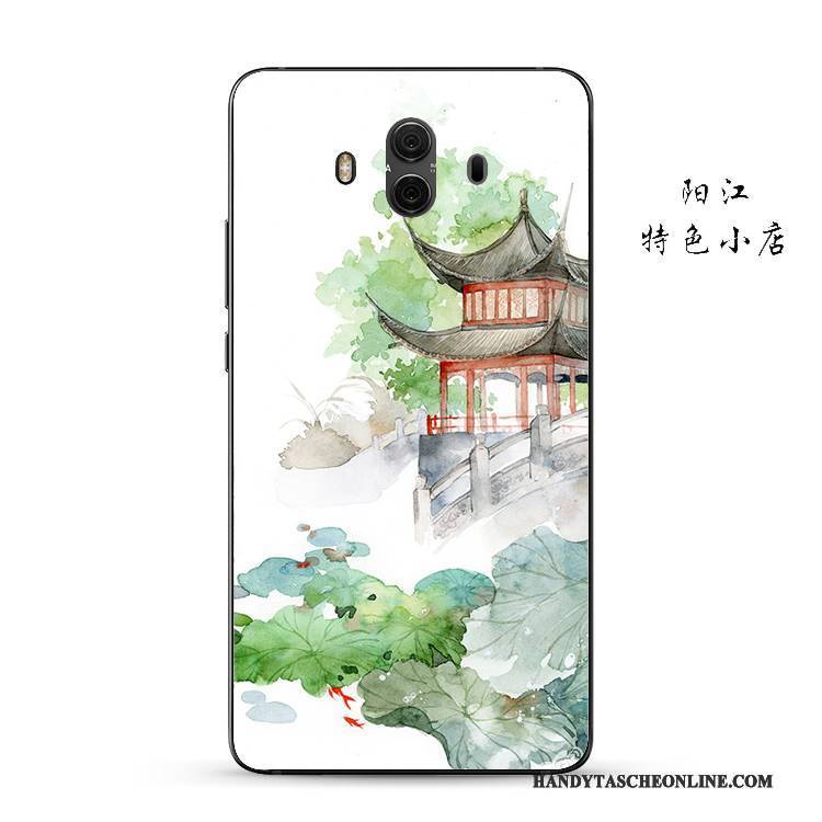 Hülle Huawei Mate 10 Schutz Handyhüllen Anti-sturz, Case Huawei Mate 10 Weiche Chinesische Art Rosa