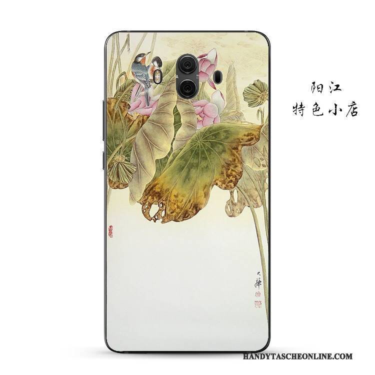 Hülle Huawei Mate 10 Schutz Handyhüllen Anti-sturz, Case Huawei Mate 10 Weiche Chinesische Art Rosa