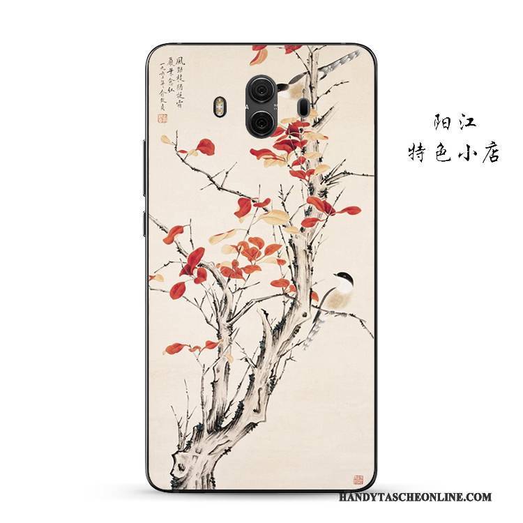 Hülle Huawei Mate 10 Schutz Handyhüllen Anti-sturz, Case Huawei Mate 10 Weiche Chinesische Art Rosa