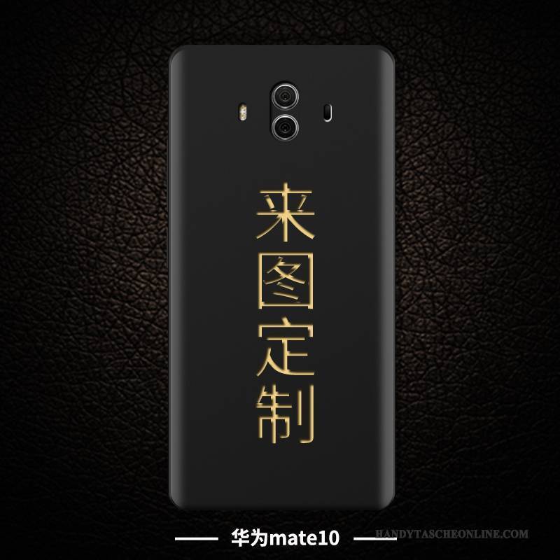 Hülle Huawei Mate 10 Taschen Handyhüllen Persönlichkeit, Case Huawei Mate 10 Prägung Schwarz Anti-sturz