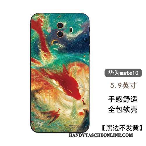 Hülle Huawei Mate 10 Taschen Persönlichkeit Chinesische Art, Case Huawei Mate 10 Silikon Trendmarke Groß