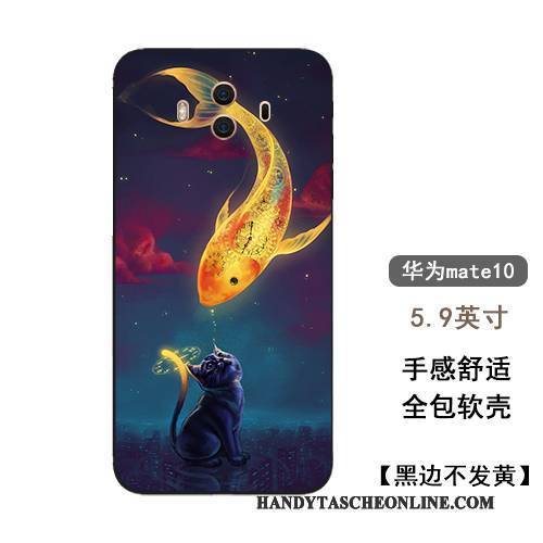 Hülle Huawei Mate 10 Taschen Persönlichkeit Chinesische Art, Case Huawei Mate 10 Silikon Trendmarke Groß