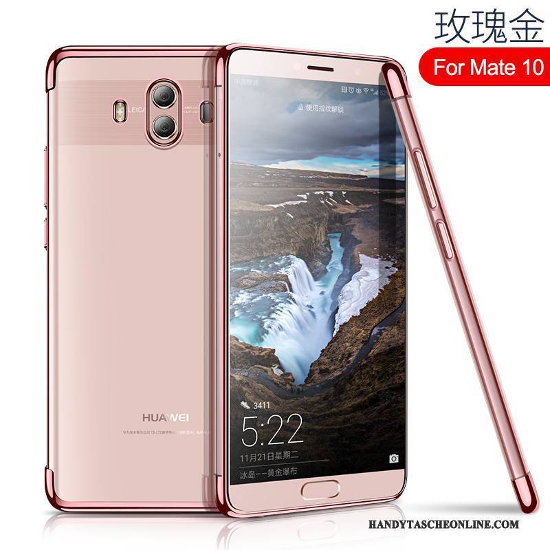 Hülle Huawei Mate 10 Taschen Persönlichkeit Rot, Case Huawei Mate 10 Silikon Transparent Schlank