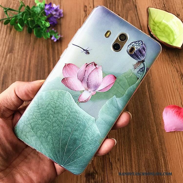 Hülle Huawei Mate 10 Weiche Hängende Verzierungen Handyhüllen, Case Huawei Mate 10 Prägung Blau Persönlichkeit