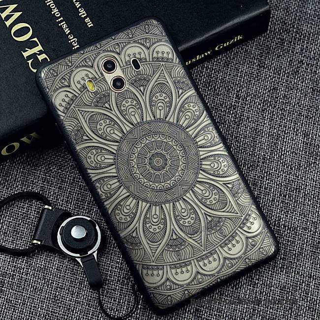 Hülle Huawei Mate 10 Weiche Hängende Verzierungen Schwarz, Case Huawei Mate 10 Schutz Trend Handyhüllen