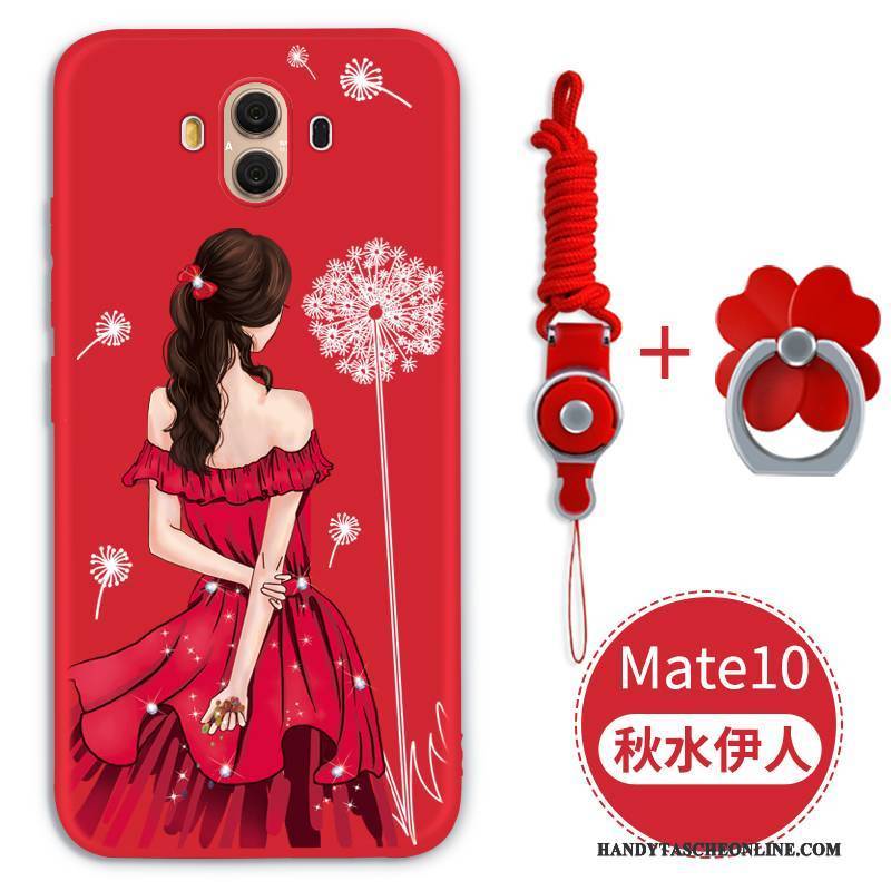 Hülle Huawei Mate 10 Weiche Rot Handyhüllen, Case Huawei Mate 10 Taschen Anti-sturz Trend