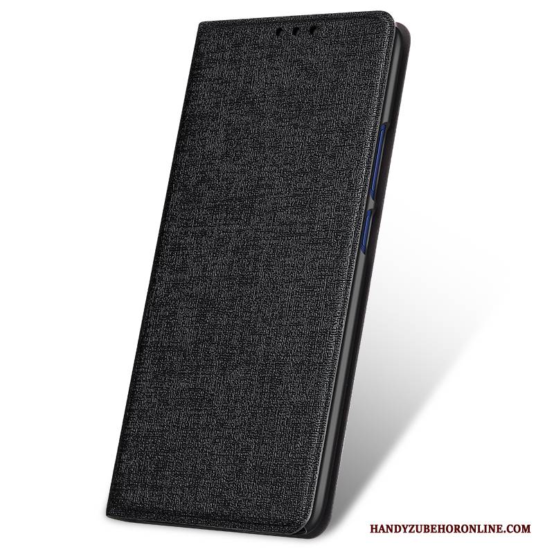 Hülle Huawei Mate 20 Lederhülle Handyhüllen Trend, Case Huawei Mate 20 Folio Anti-sturz Schwarz