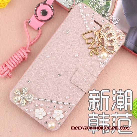 Hülle Huawei Mate 20 Lite Folio Anti-sturz Rot, Case Huawei Mate 20 Lite Strass Handyhüllen