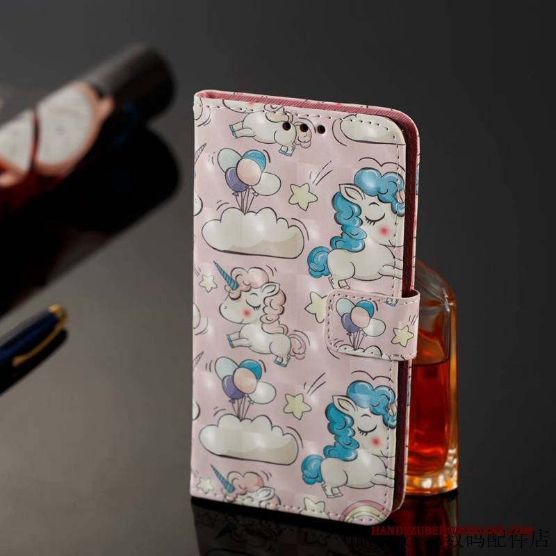 Hülle Huawei Mate 20 Lite Taschen Persönlichkeit Rosa, Case Huawei Mate 20 Lite Lederhülle Karte