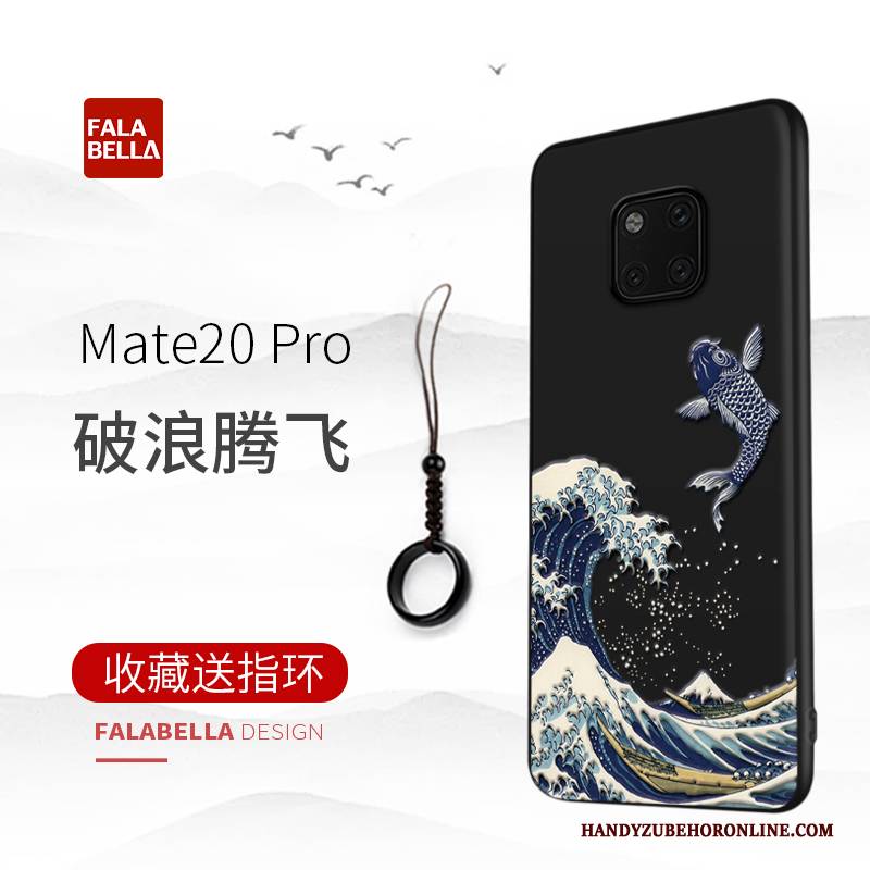 Hülle Huawei Mate 20 Pro Kreativ Handyhüllen Trendmarke, Case Huawei Mate 20 Pro Taschen Trend Schwarz