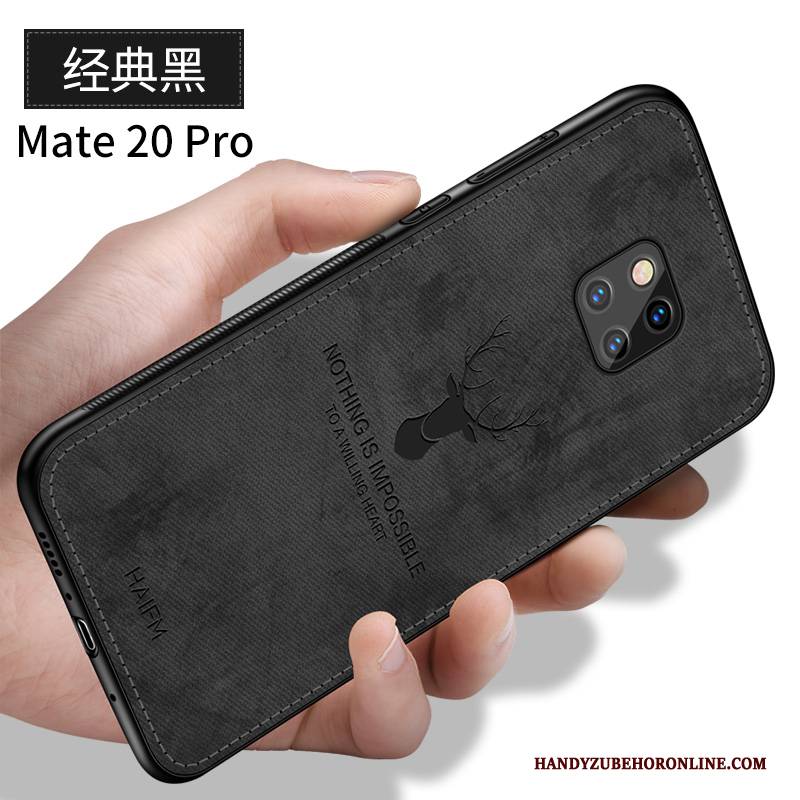 Hülle Huawei Mate 20 Pro Kreativ Nubuck Neu, Case Huawei Mate 20 Pro Taschen Trend Stoff