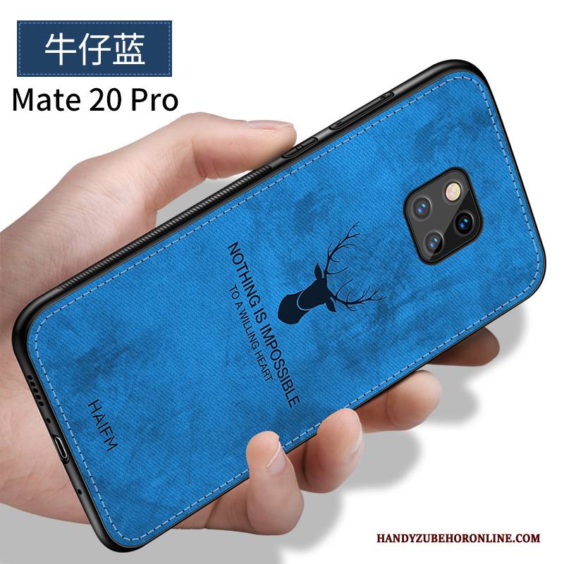 Hülle Huawei Mate 20 Pro Kreativ Nubuck Neu, Case Huawei Mate 20 Pro Taschen Trend Stoff