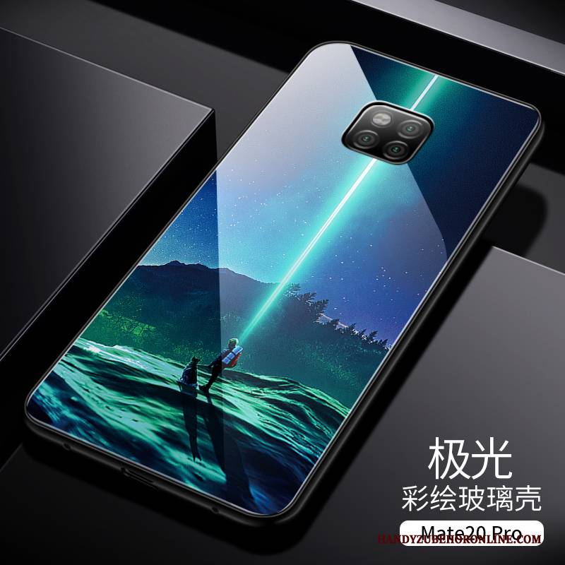 Hülle Huawei Mate 20 Pro Taschen Hintere Abdeckung Persönlichkeit, Case Huawei Mate 20 Pro Schutz Anti-sturz Gehärtetes Glas