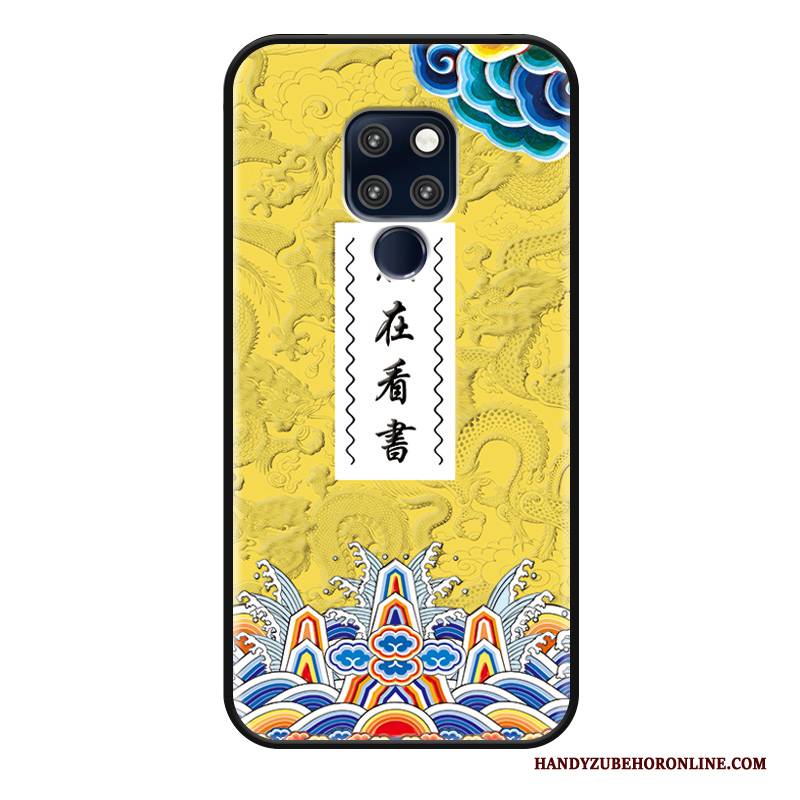 Hülle Huawei Mate 20 Prägung Handyhüllen Rosa, Case Huawei Mate 20 Kreativ Chinesische Art Lustig