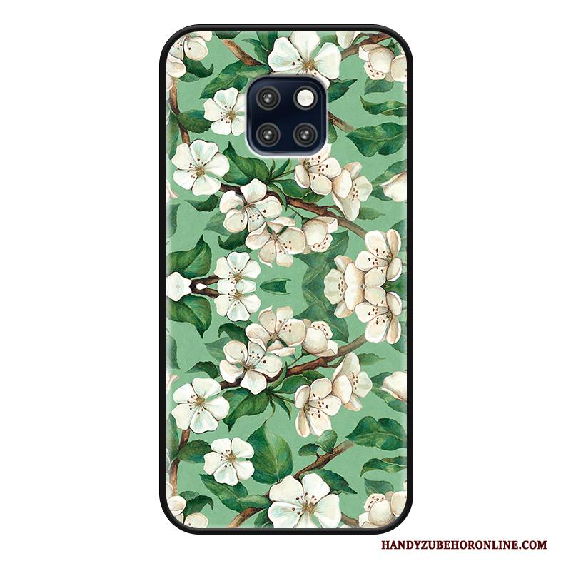 Hülle Huawei Mate 20 Rs Schutz Blumen Einfach, Case Huawei Mate 20 Rs Handyhüllen Grün