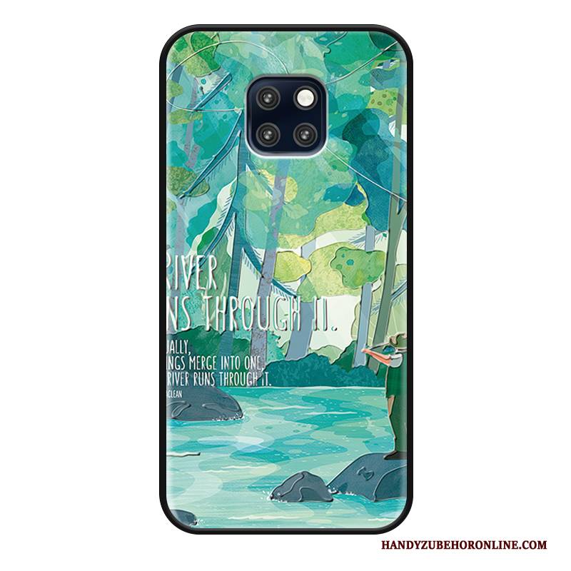 Hülle Huawei Mate 20 Rs Schutz Blumen Einfach, Case Huawei Mate 20 Rs Handyhüllen Grün