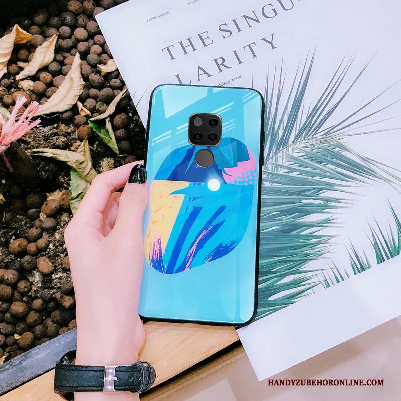 Hülle Huawei Mate 20 Taschen Grün Persönlichkeit, Case Huawei Mate 20 Schutz Glas Handyhüllen