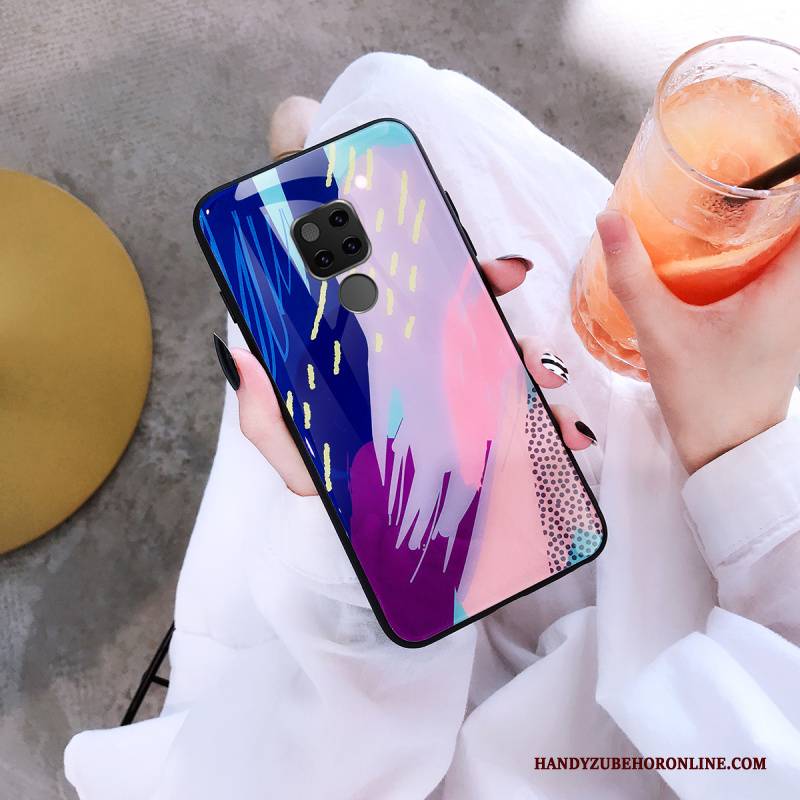 Hülle Huawei Mate 20 Taschen Grün Persönlichkeit, Case Huawei Mate 20 Schutz Glas Handyhüllen