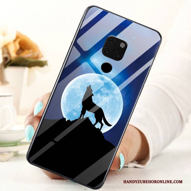 Hülle Huawei Mate 20 X Gemalt Handyhüllen Glas, Case Huawei Mate 20 X Kreativ Persönlichkeit Anti-sturz