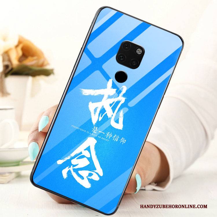 Hülle Huawei Mate 20 X Kreativ Blau Anti-sturz, Case Huawei Mate 20 X Gemalt Trend Glas