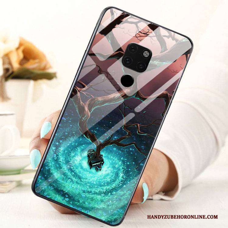 Hülle Huawei Mate 20 X Kreativ Blau Anti-sturz, Case Huawei Mate 20 X Gemalt Trend Glas