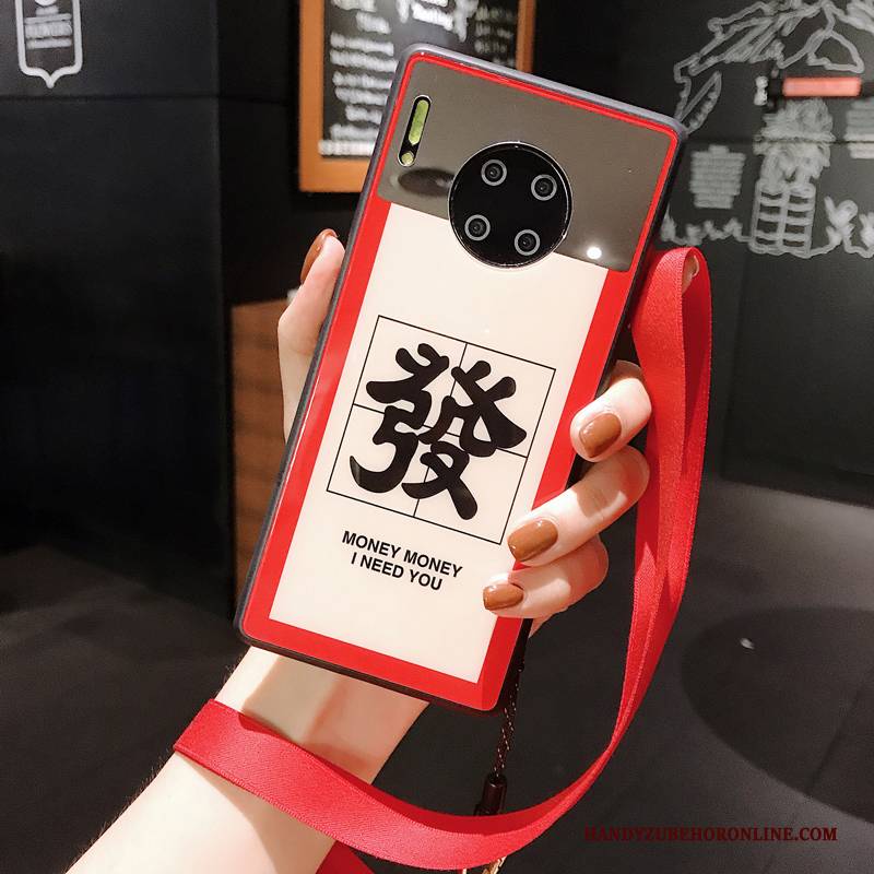 Hülle Huawei Mate 30 Chinesische Art Handyhüllen, Case Huawei Mate 30 Neu Rot