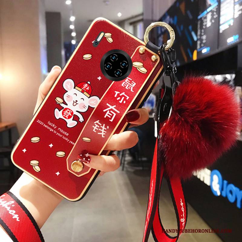 Hülle Huawei Mate 30 Kreativ Handyhüllen Rot, Case Huawei Mate 30 Neu Ratte