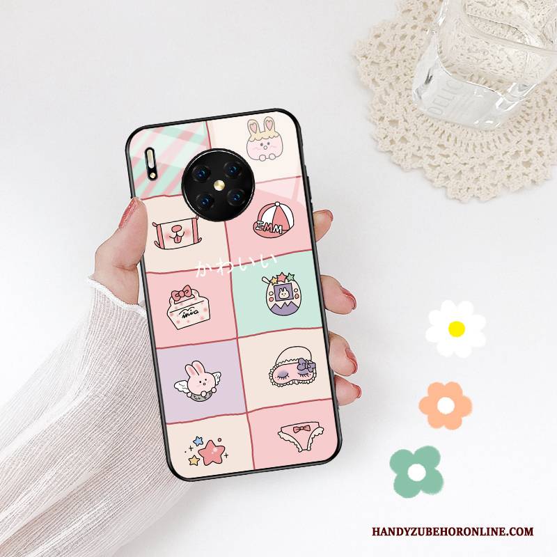 Hülle Huawei Mate 30 Kreativ Herz Glas, Case Huawei Mate 30 Taschen Schwer Schlank