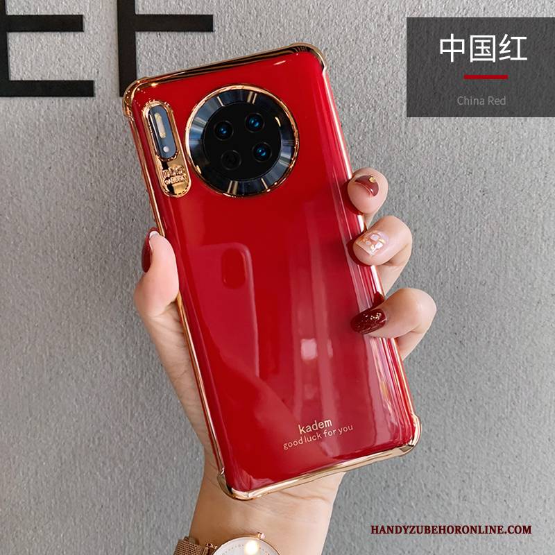 Hülle Huawei Mate 30 Kreativ Rot Handyhüllen, Case Huawei Mate 30 Silikon Netto Rot Ballon