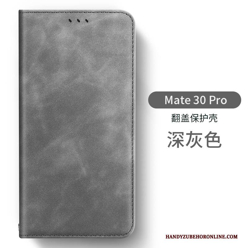 Hülle Huawei Mate 30 Pro Kreativ Anti-sturz Persönlichkeit, Case Huawei Mate 30 Pro Leder Handyhüllen Grün