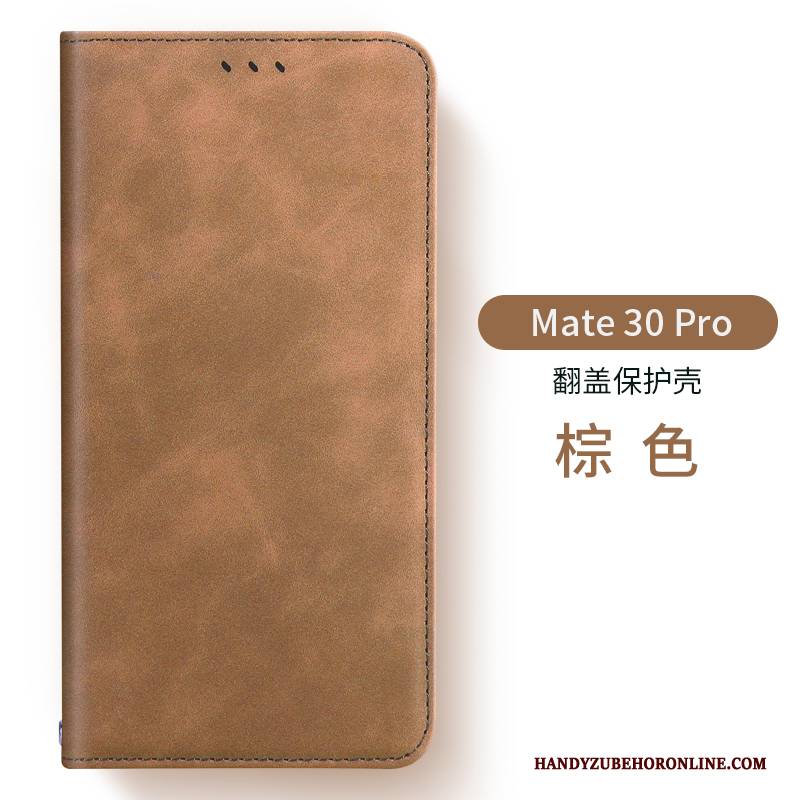 Hülle Huawei Mate 30 Pro Kreativ Anti-sturz Persönlichkeit, Case Huawei Mate 30 Pro Leder Handyhüllen Grün