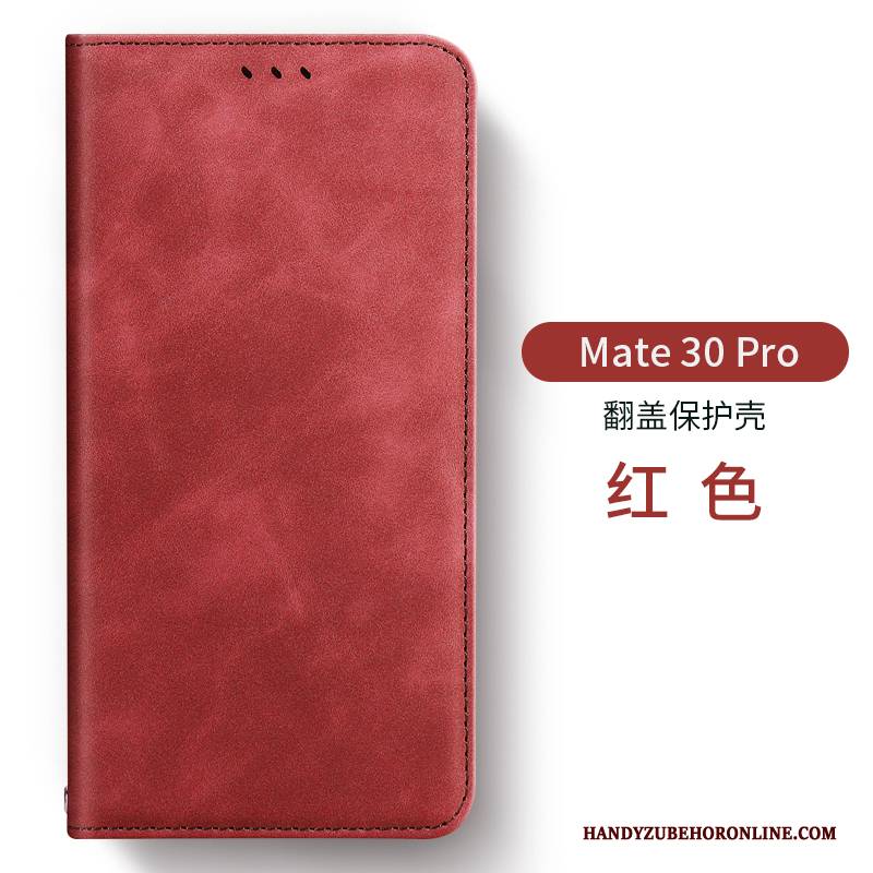 Hülle Huawei Mate 30 Pro Kreativ Anti-sturz Persönlichkeit, Case Huawei Mate 30 Pro Leder Handyhüllen Grün