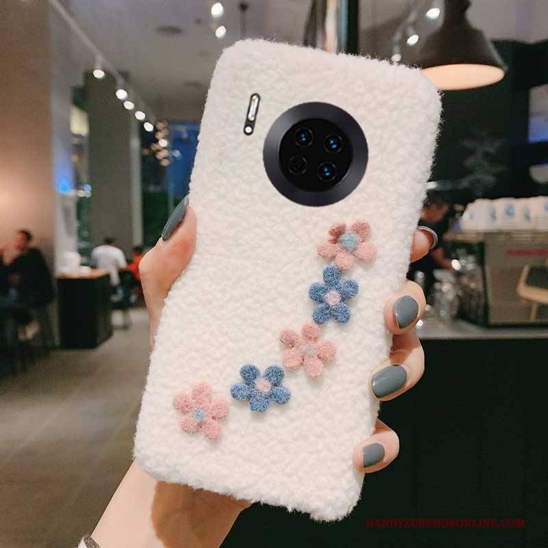 Hülle Huawei Mate 30 Pro Kreativ Blumen Wind, Case Huawei Mate 30 Pro Liebe Plüsch